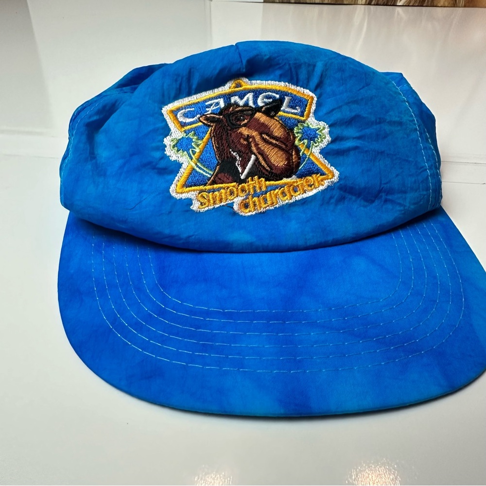 Vintage 80s 90s Joe Cool Snoopy Peanuts Hat Gold Medal  Blue Snapback Cap
